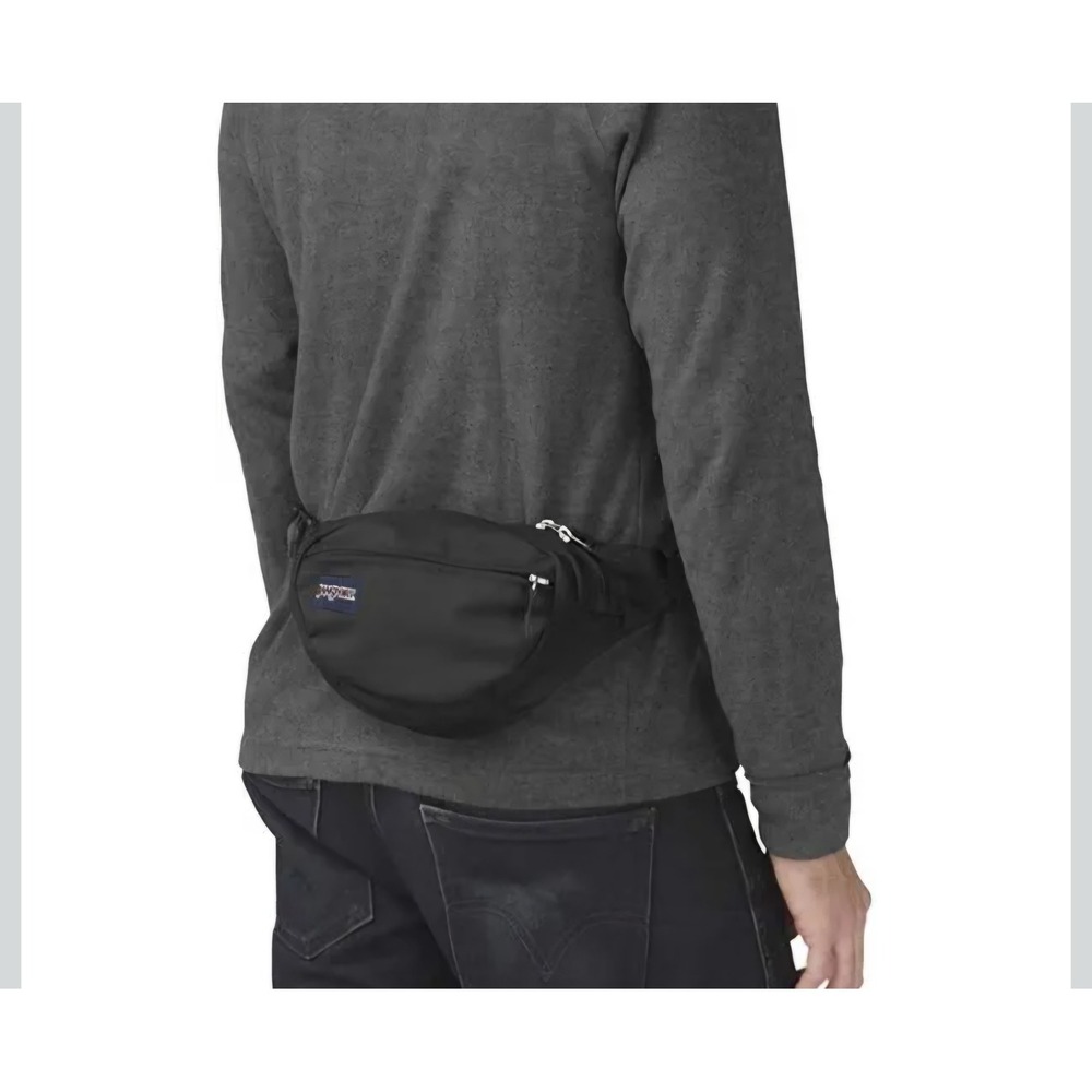 Jansport Fifth Ave Black Fanny Pack Waist Bag Belt Bag Adj. Strap Unisex‎